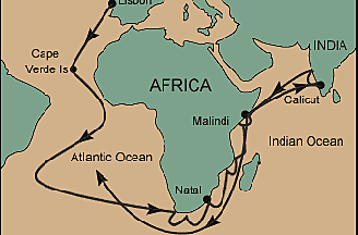 Vasco de gama sailed for Portugal