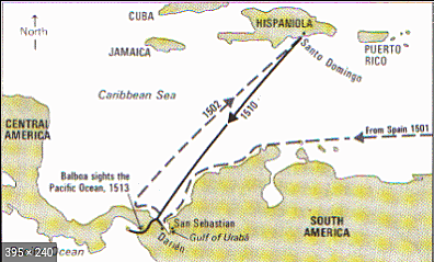 Vasco Nunez de Balboa sailed for Spain