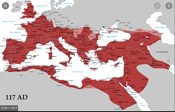 The Roman empire reaches its largest extent