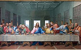 Davinci fineshes his painting "The Last Supper"