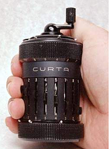 Curta Type I. FIRST PORTABLE CALCULATOR