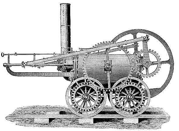 Logro de Locomotora a vapor que corre sobre rieles