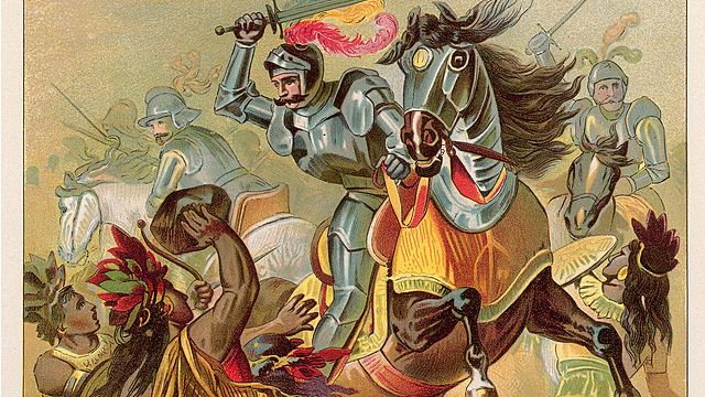 The Spanish Conquer the Aztecs (ends 1521)