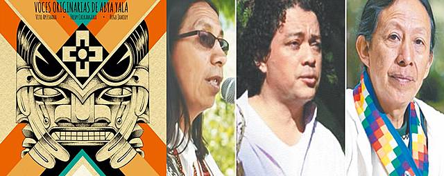 Vito Apüshana, Hugo Jamioy y Fredy Chikangana y Voces Originarias de Abyá Yala