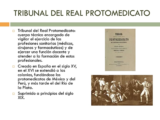 EDAD MEDIA TRIBUNAL PROTOMEDICATO