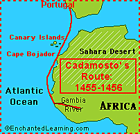 Alvise da Cadamosto sailed for Portugal