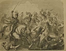 Primera batalla entre los españoles y los tlaxcaltecas en Tecoac