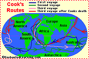 James Cook sailed for Brittany (1st Voyage)