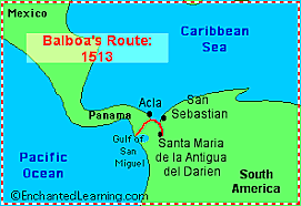 Vasco Nunez de Baldoa sailed for Spain