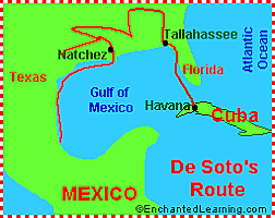 Hernando de Soto sailed for the spanish