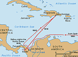 Vasco Nunez de Balboa- Sailed for Spain