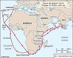 Vasco de Gama sailed for Portugal