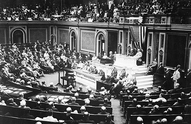 President Wilson Asks for War