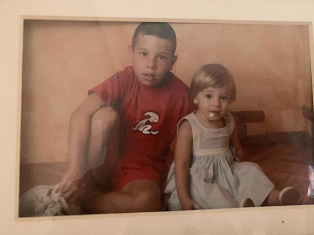 Photos in a studio with my brother