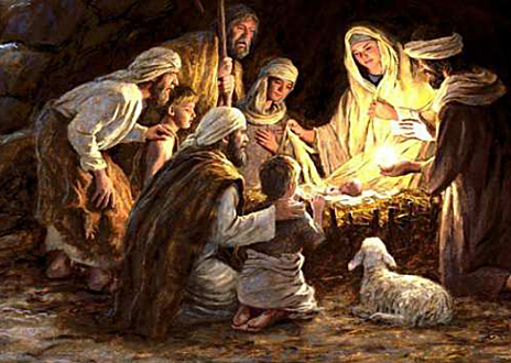Jesus is born according to Christian tradition