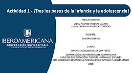 Timeline: Actividad 1 - ¡Tras los pasos de la infancia y la adolescencia!