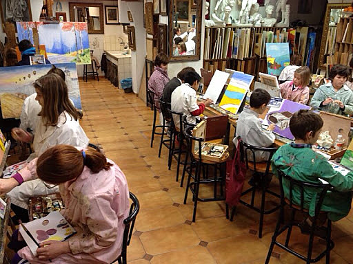 My mum started to teach art classes