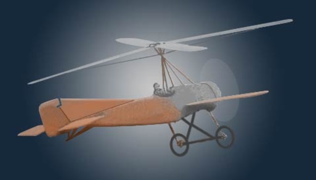 The first autogyro (heliplane)