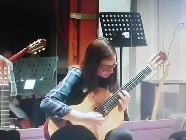My sister's guitar concert
