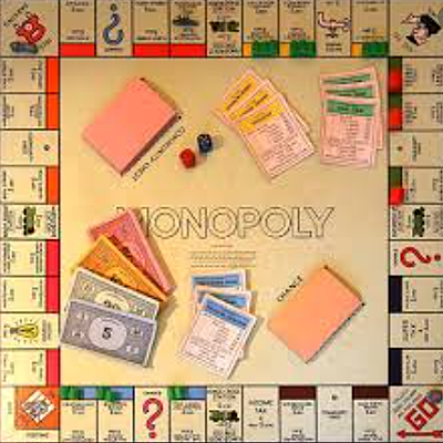 Timeline: Monopoly board and tokens