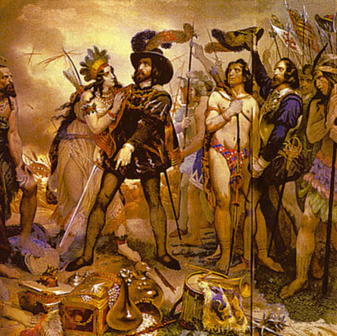Spanish Conquistador Hernan Cortez Conquers the Aztec Empire