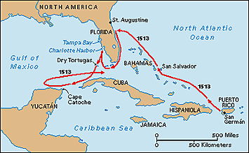 Juan Ponce de Leon sailed under the Spanish flag