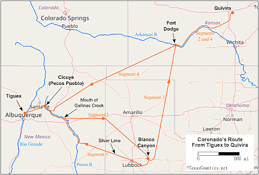 Francisco Vasquez de Coronado sailed under the Spanish flag