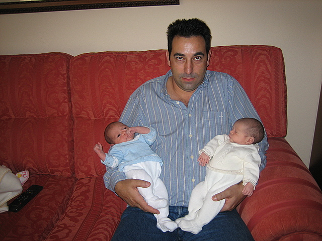 My sister and I were born