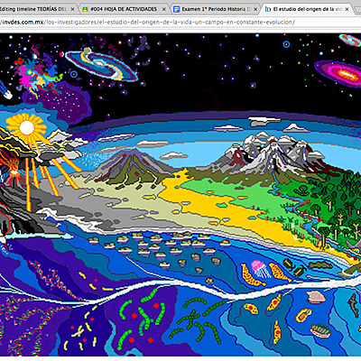 Timeline: TEORÍAS DEL ORIGEN DE LA VIDA