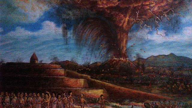 Erupción del volcán Xitle