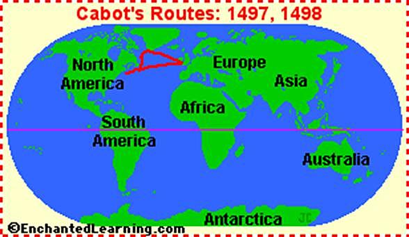 John Cabot sailed for the english