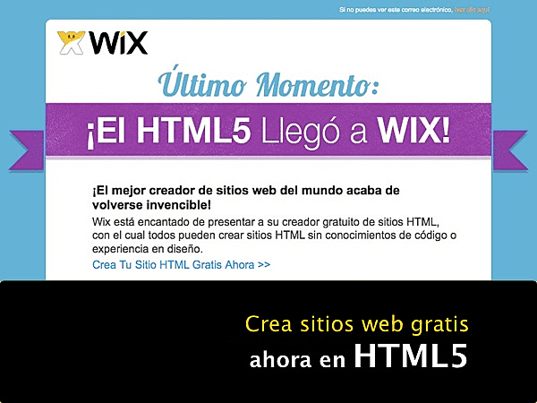 Incremento en el uso de HTML 5