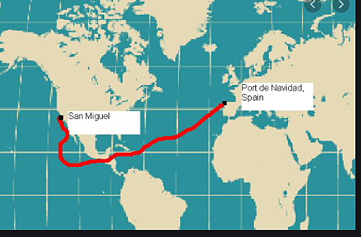 Jaun Rodriguez Cabrillo sailed and explored for Spain