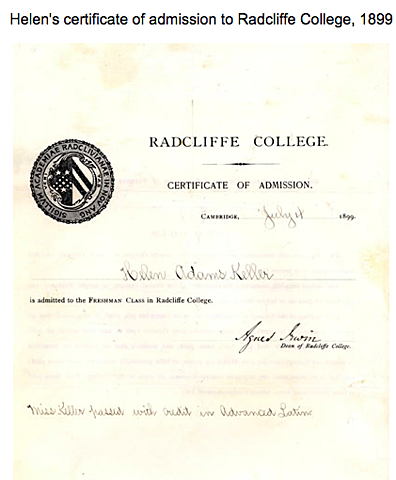 Accepted into Radcliff College