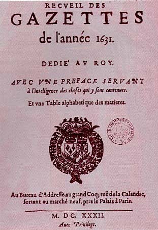 Inicio del periódico antiguo