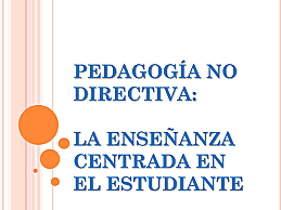 PEDAGOGÍA NO-DIRECTIVA