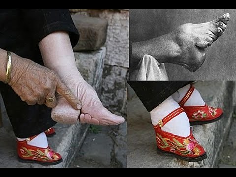 Antigua China y práctica de pies de loto