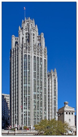 Construcción de Chicag Tribune Tower