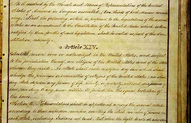 The 14th amendment is ratified