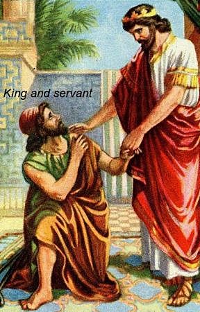 Servant returns to Thebes to see Oedipus as king and leaves agian