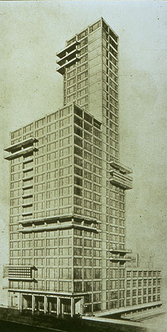 Proyecto Chicago Tribune Tower, Chicago, EE. UU. Walter Gropius