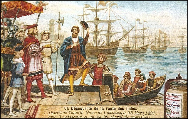 Vasco de Gama rodea todo el continente africano y finalmente llega a India