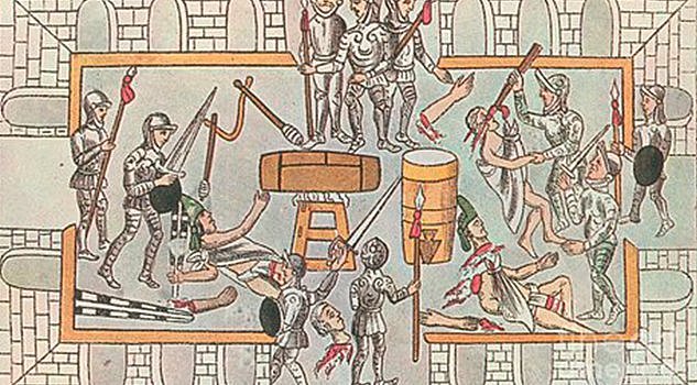 Ocurre la matanza mayor en el Templo Mayor de la ciudad de México-Tenochtitlán.