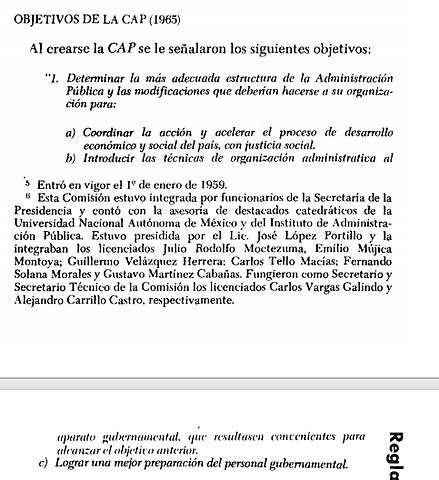 La Comisión de Administración Pública (CAP)