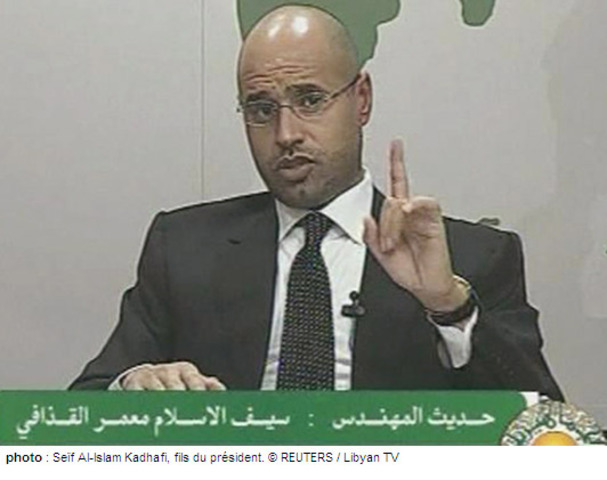 Le fils de Kadhafi menace