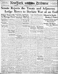 Treaty of Versailles to Senate