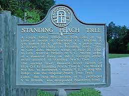 Standing Peachtree; first written record