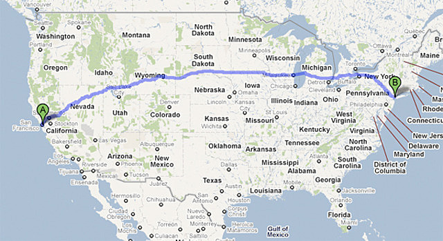 Distancia de la primera llamada telefónica