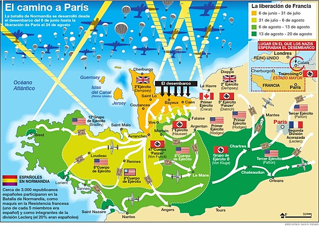 Comienza la liberacion de Francia contra la Alemania nazi con ayuda de los llamados aliados.