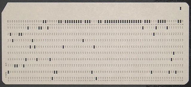 La primera tarjeta perforada